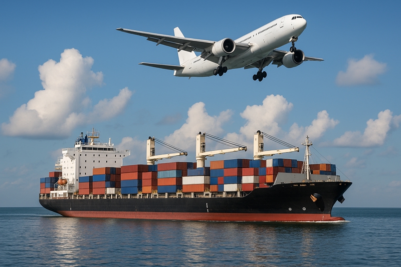 ¿¿ cómo se sopesan los costos del transporte marítimo y aéreo mexicano?